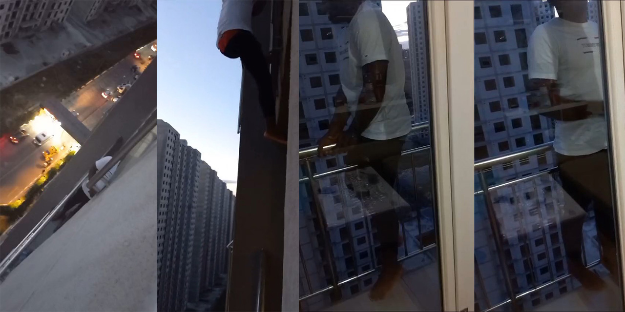 Esenyurt'ta dikkat çeken görüntüler: Polisten kaçmak için balkondan balkona atladı