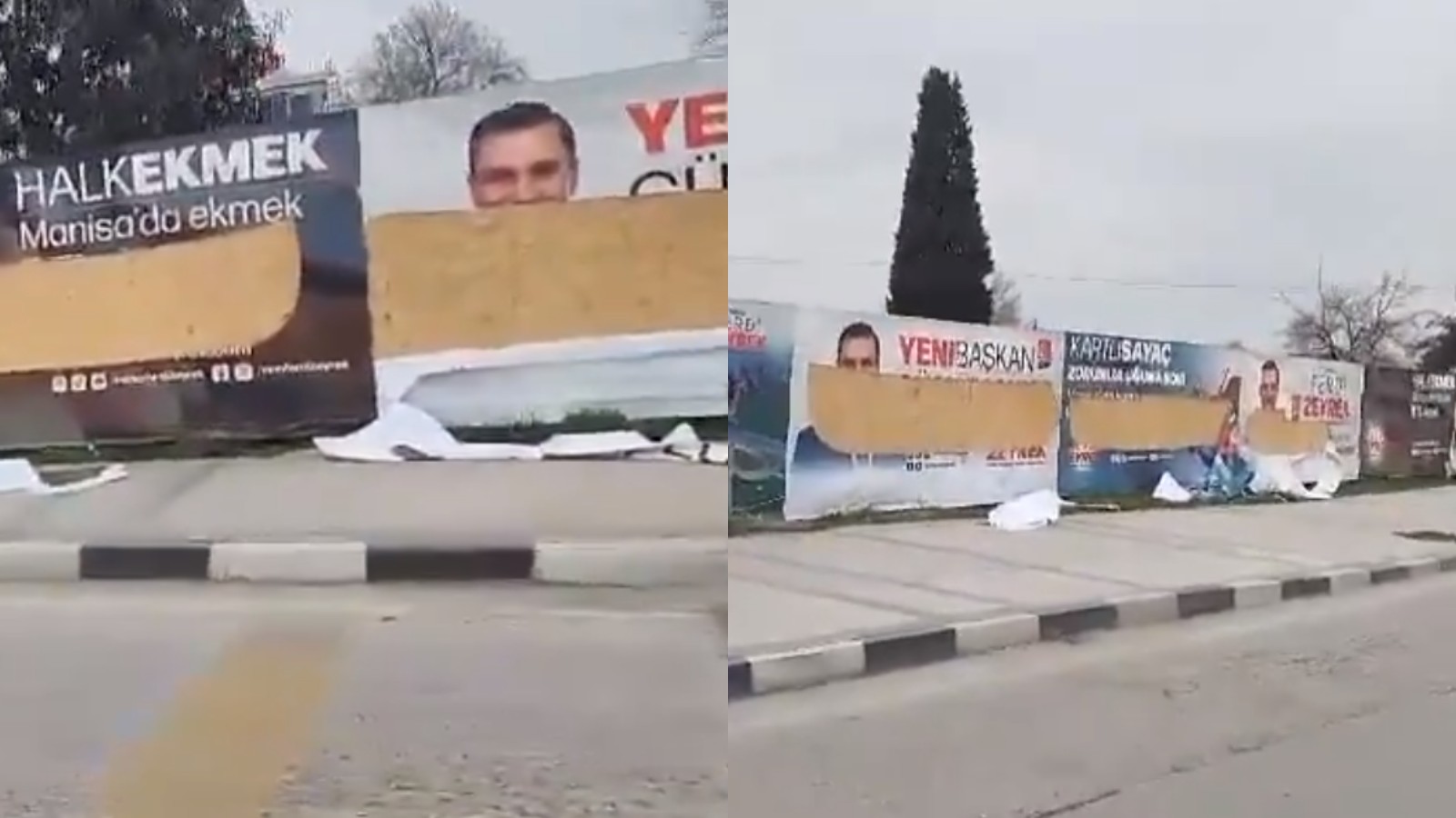 Manisa’da CHP'li adayın reklam panolarına saldırı gerçekleşti