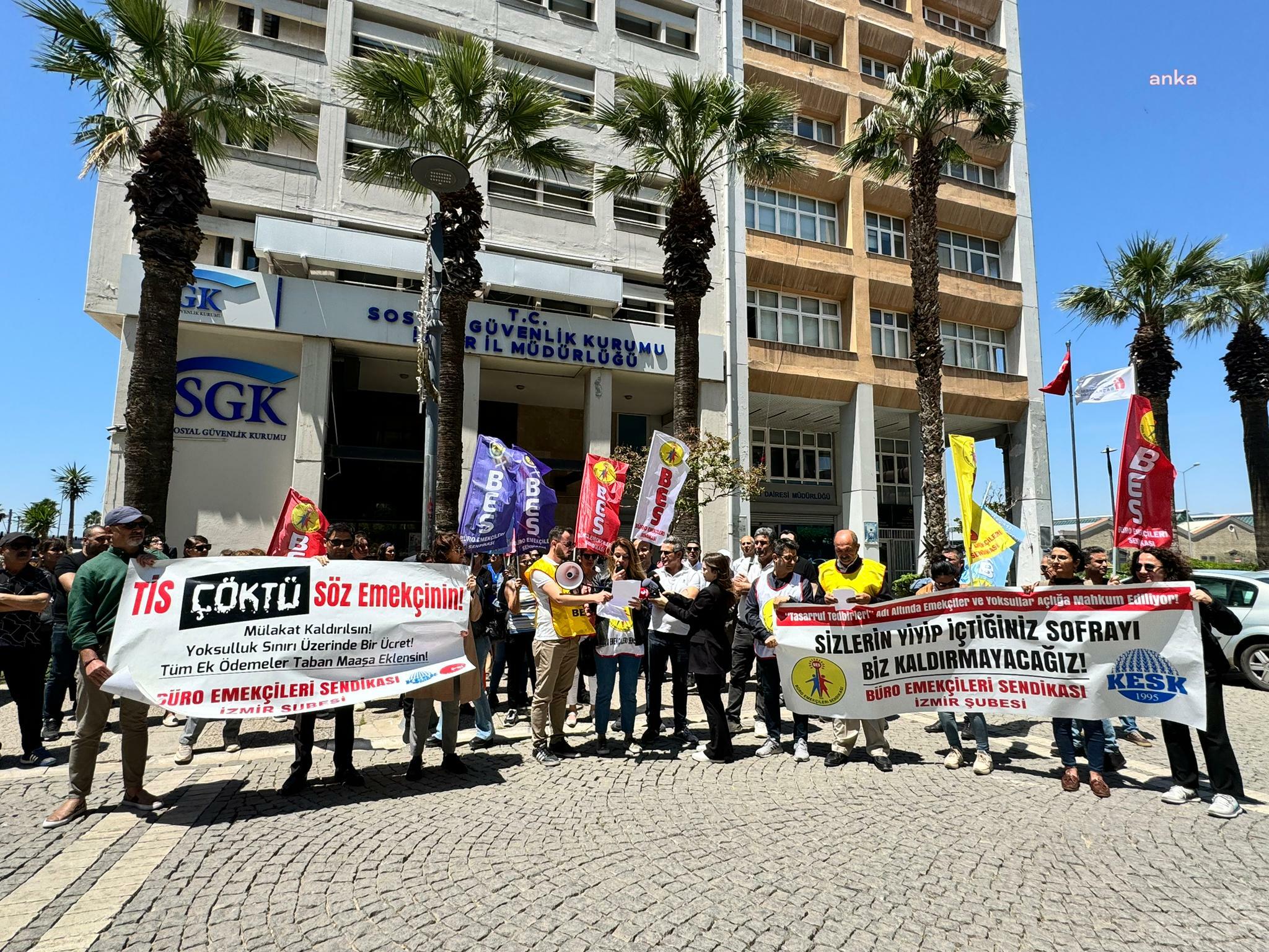 İzmir’deki kamu emekçileri, tasarruf tedbirlerine tepki gösterdi: İktidarı uyarıyoruz