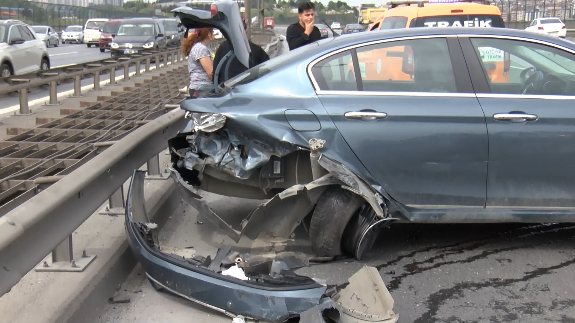 Eyüpsultan TEM Otoyolu'nda zincirleme kaza