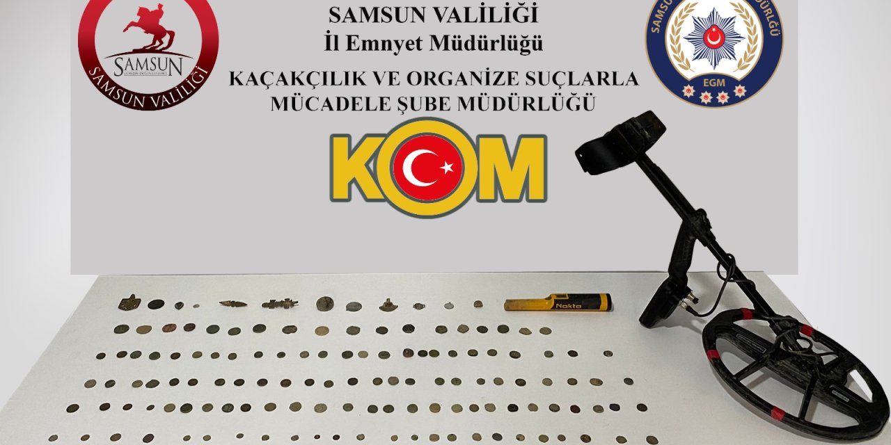 Dedektörle buldukları eserleri satmaya çalışırken yakalandılar