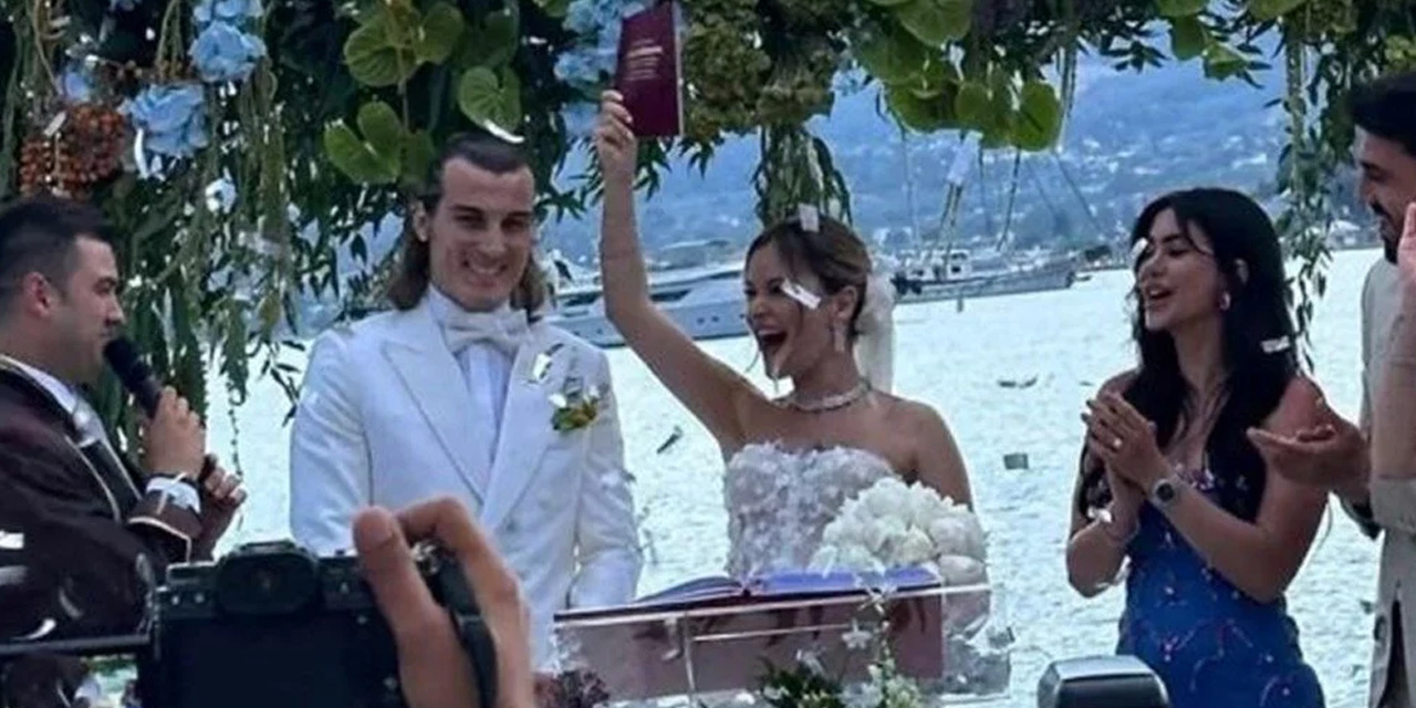 Fenerbahçeli Çağlar Söyüncü ile Serra Pakdemir evlendi