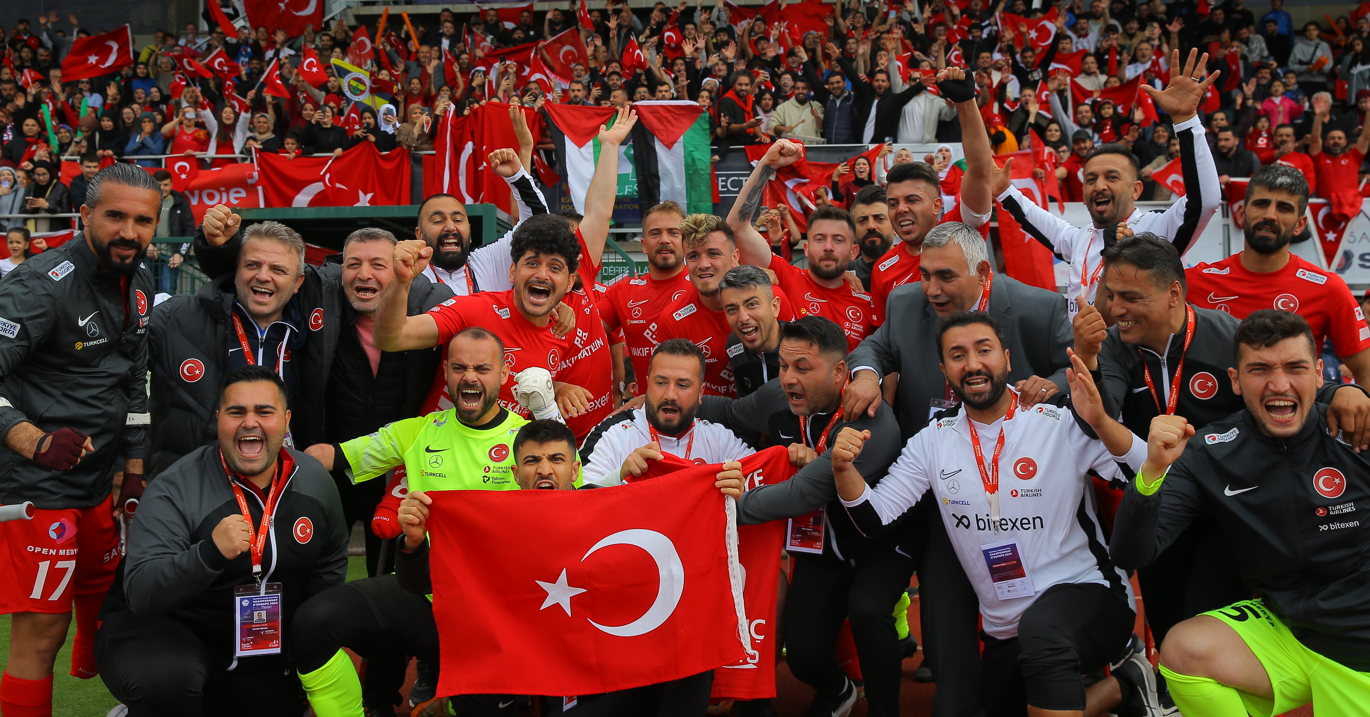 Milli maçta Filistin protestosu! Ampute Milliler, İsrailli futbolcuların elini sıkmadı