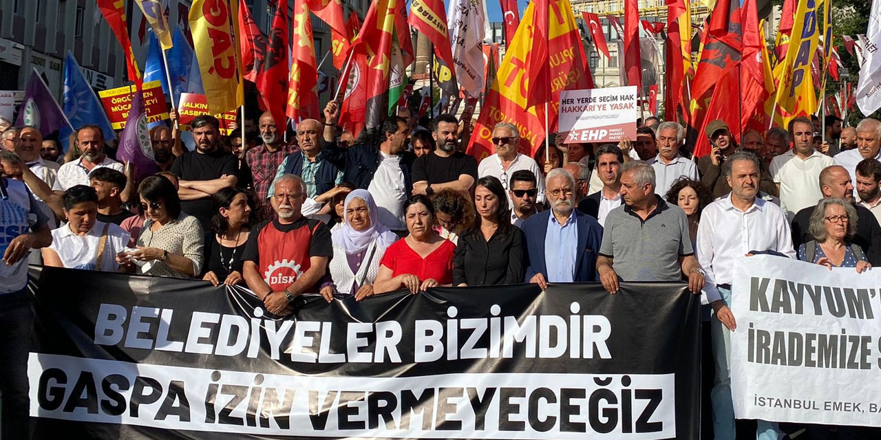 İstanbul'dan 'kayyum' protestosu: Polis yürüyüşe izin vermedi