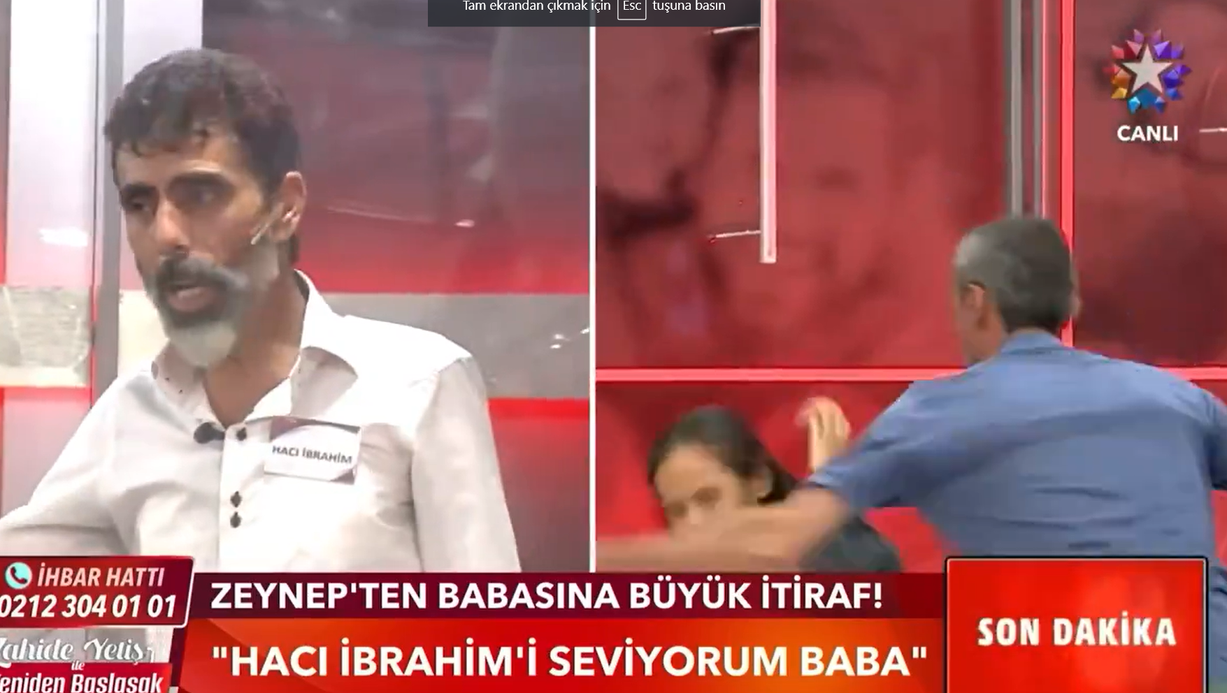 RTÜK bunları görmüyor: Canlı yayında kızını dövüp, küfür etti