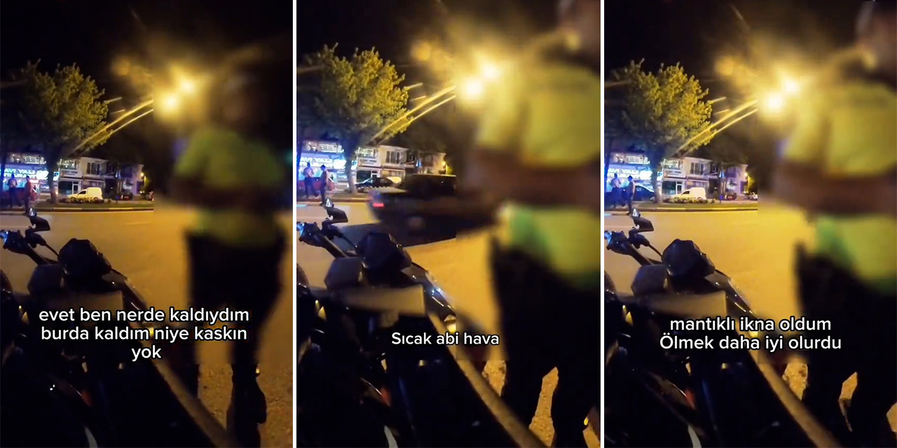 Polis ve motosikletli vatandaş arasındaki ilginç diyalog güldürdü