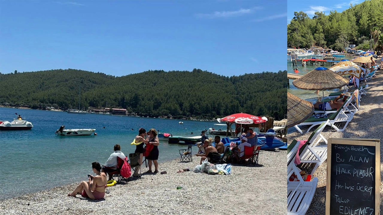 Akbük plajı, ücretsiz hale getirildi
