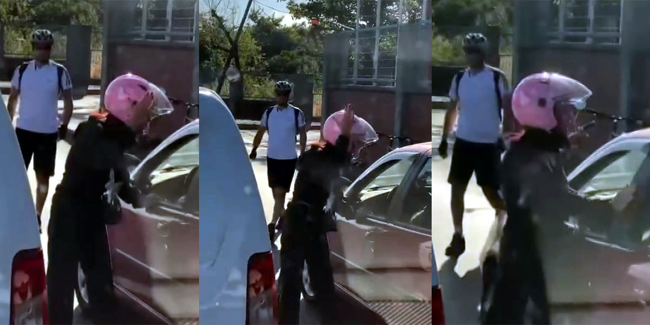 Avcılar’da motosikletli, kendisini uyaran sürücüye saldırdı