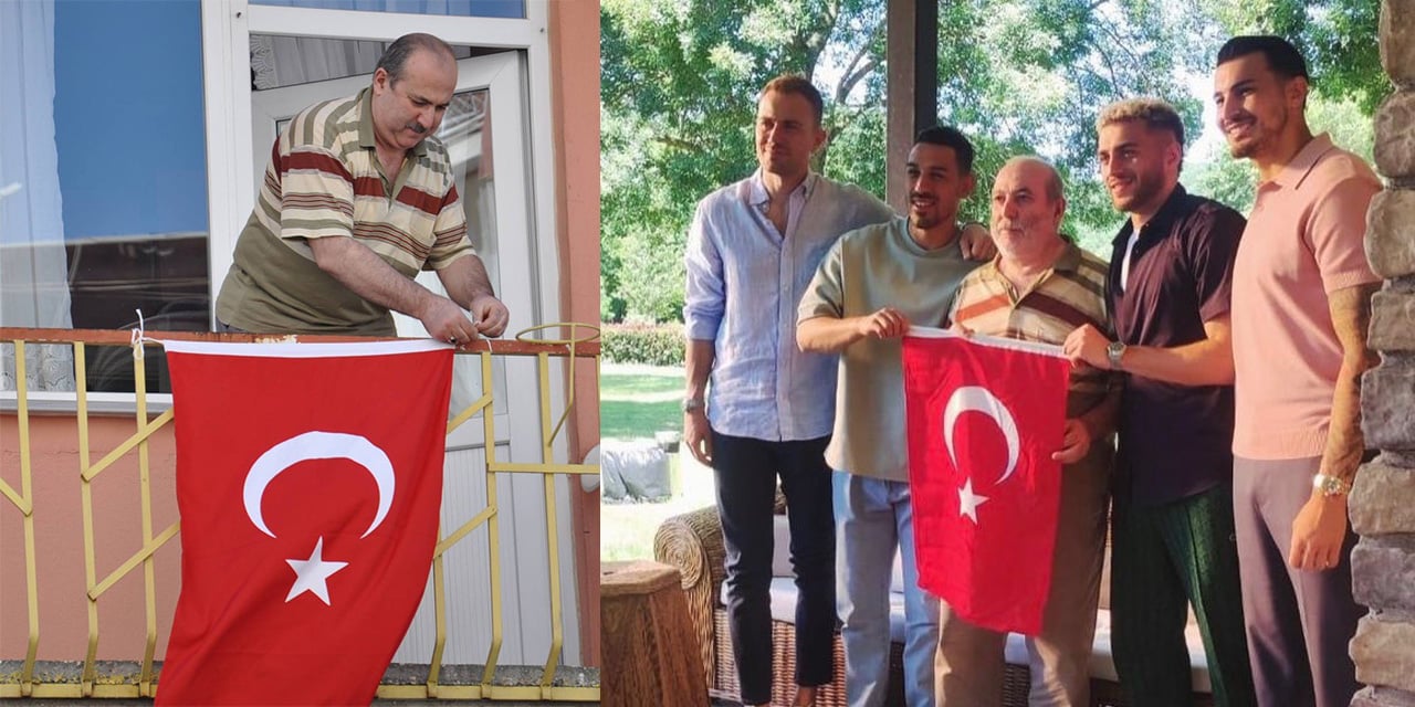 Milli Futbolcular, "As Bayrakları As" görseliyle tanınan vatandaşla buluştu