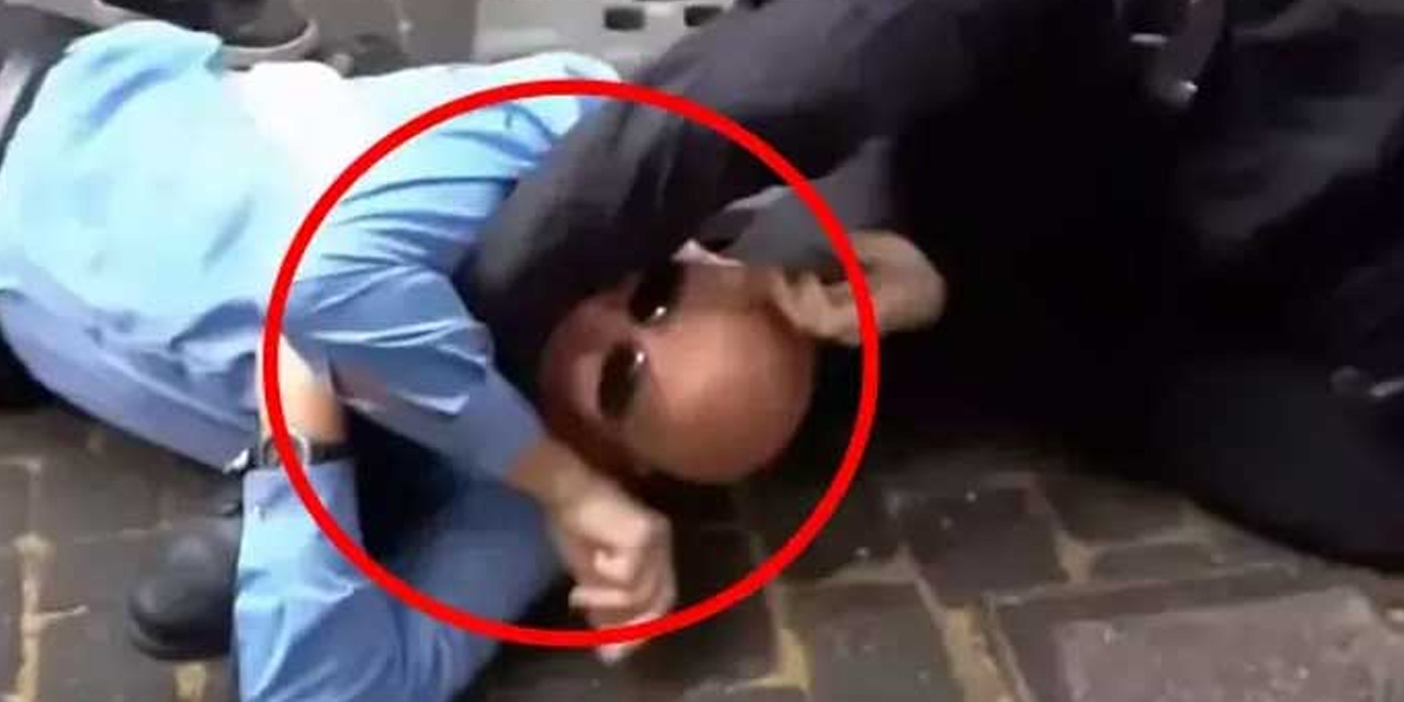 AfD milletvekili protestocularla çatıştı: Milletvekili kendisine tekme atan kişinin bacağını ısırdı