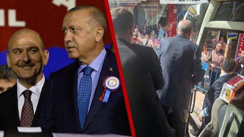 Süleyman Soylu, Erdoğan'ın seçim çalışmasına katıldı, göz kırptı: Benim objektifimden bu kadar