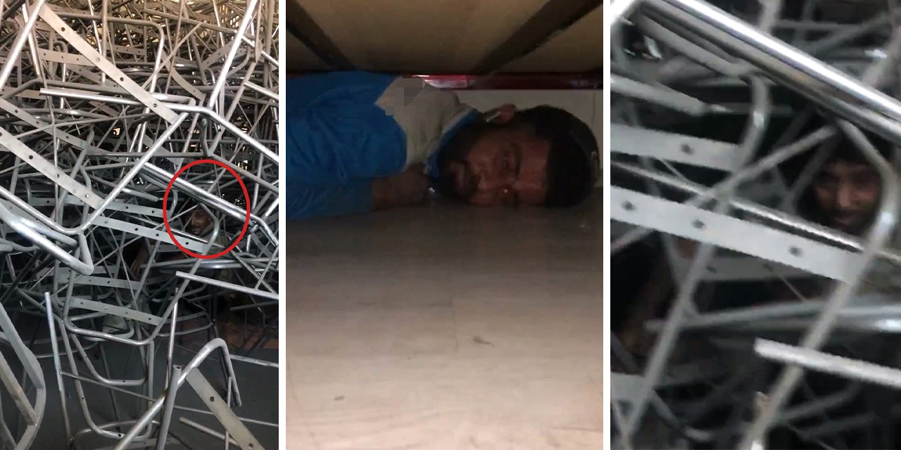 İmalathanede metal parçaları arasında saklanan 10 kaçak göçmen yakalandı