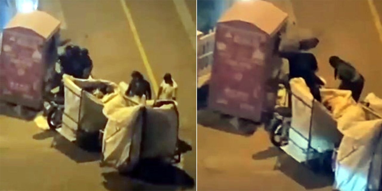 Avcılar'da giysi kumbarasından hırsızlık anı kamerada