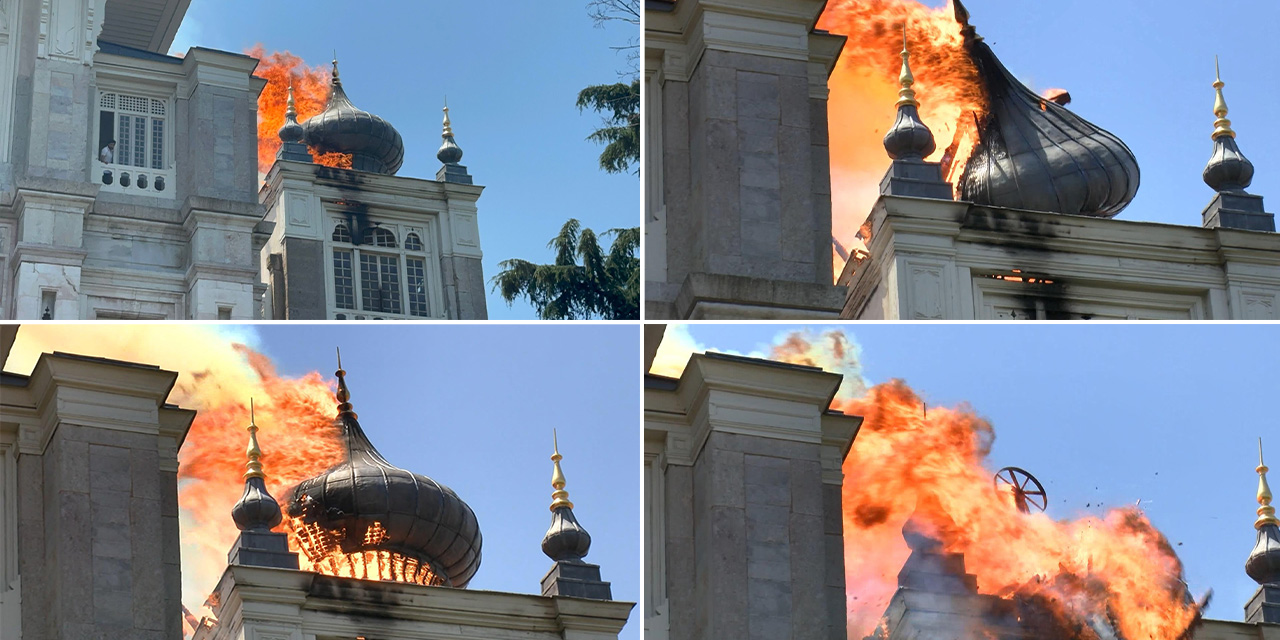 Üsküdar'daki Sağlık Bilimleri Üniversitesi'nde yangın: 121 yıllık binanın çatısı yandı