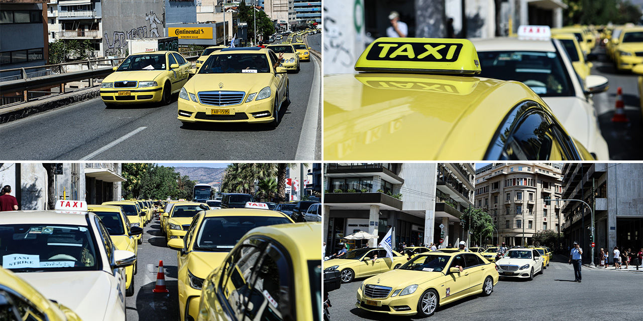 Atina'da taksiciler greve gitti: Yeni yasa tasarısını protesto ediyorlar