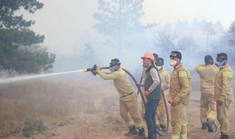 Bulgaristan Türkiye sınırında orman yangını