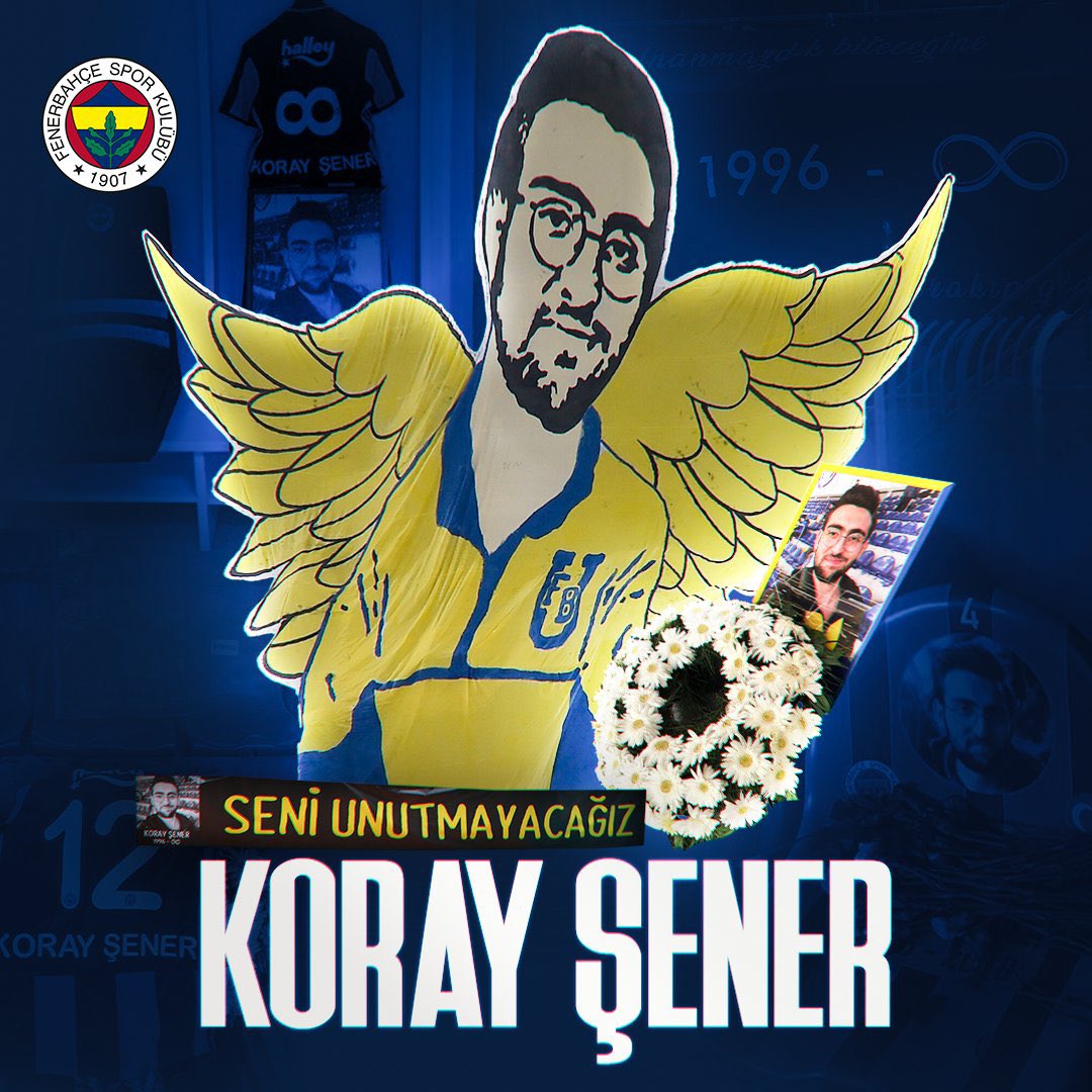 Galatasaray stadında ölen Fenerbahçe taraftarı anıldı