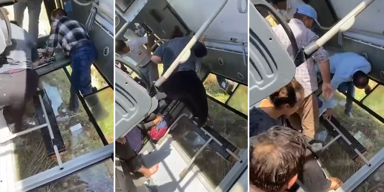 Şanlıurfa’da halk otobüsü devrildi; yolcular camları kırarak dışarı çıktı