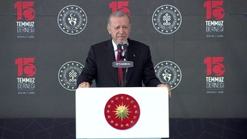 Cumhurbaşkanı Erdoğan 15 Temmuz Şehitler Köprüsü'nde konuştu