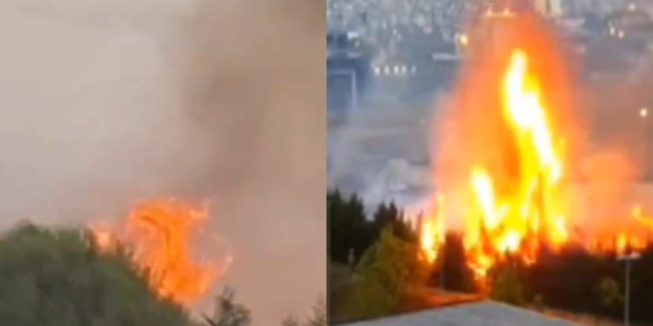 Atatürk Havalimanı’nda otluk alanda korkutan yangın: Alevler rüzgarın etkisiyle büyüdü