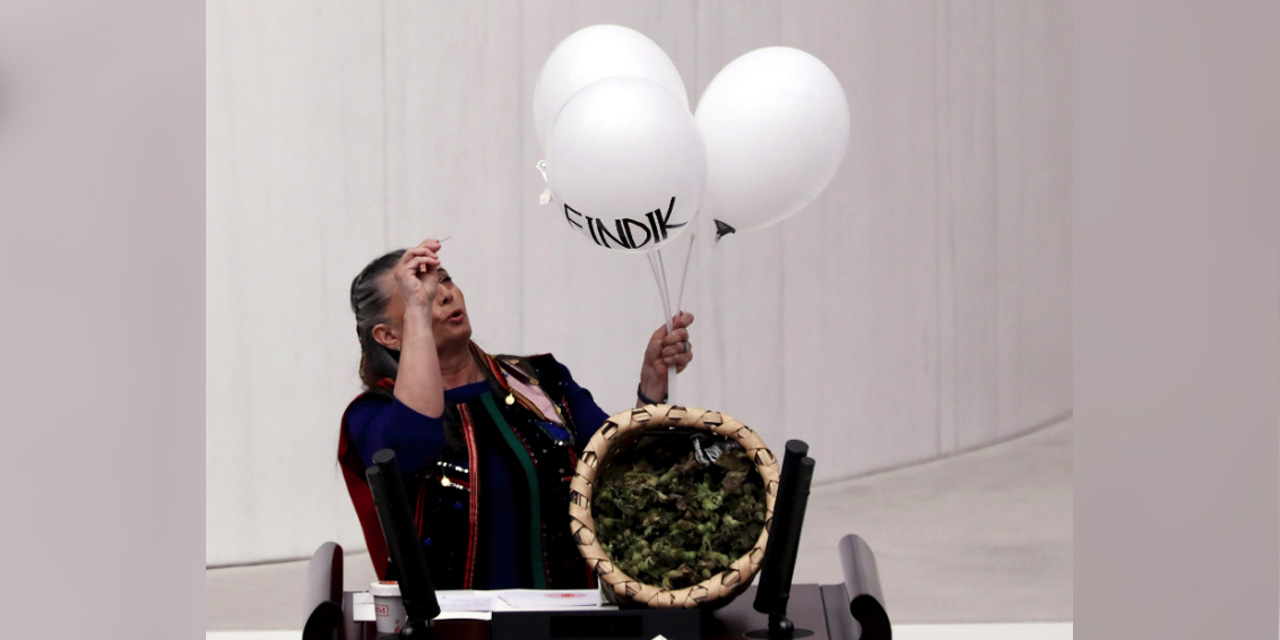 CHP’li Sibel Suiçmez ''Çayda, buğdayda ve arpada üreticiyi patlattınız'' diyerek mecliste balon patlattı