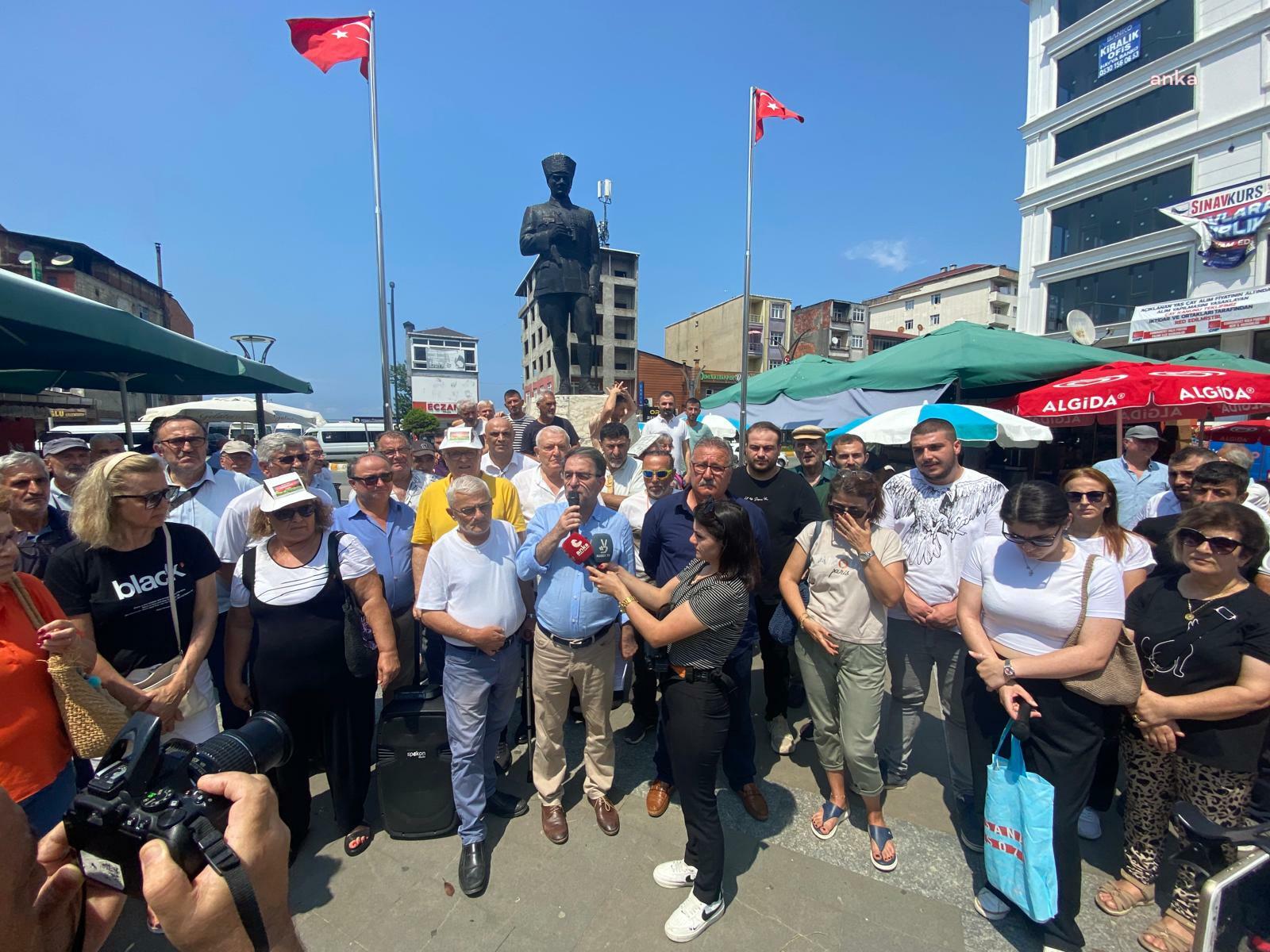 CHP Rize İl Örgütü'nün ÇAYKUR protestosu sürüyor