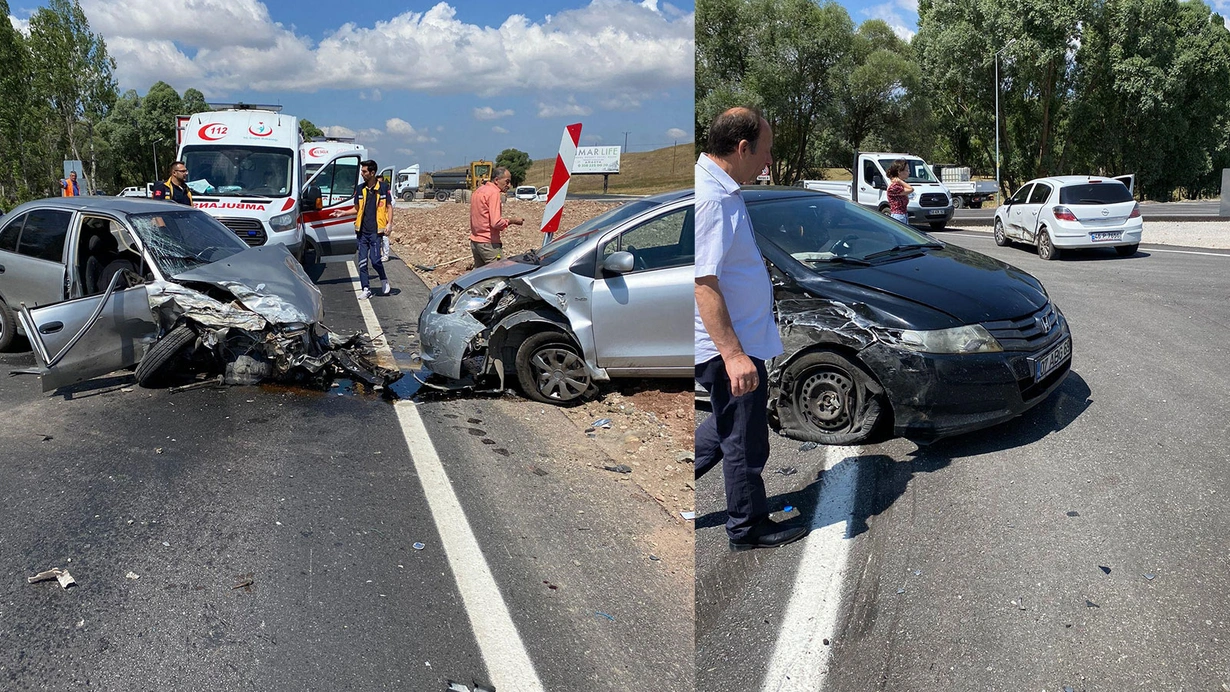 Sivas'ta 4 aracın karıştığı zincirleme kazada 9 yaralı