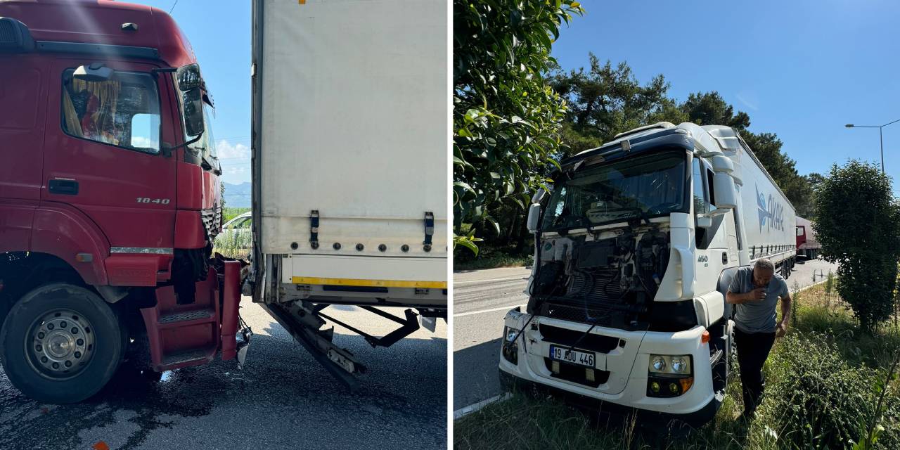 3 TIR birbirine girdi; kara yolu kapandı