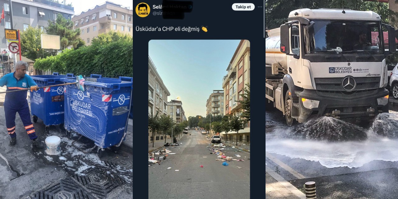 Üsküdar Belediyesi'nden 'çöpler toplanmıyor' iddialarına fotoğraflı yanıt: Algı yapılıyor