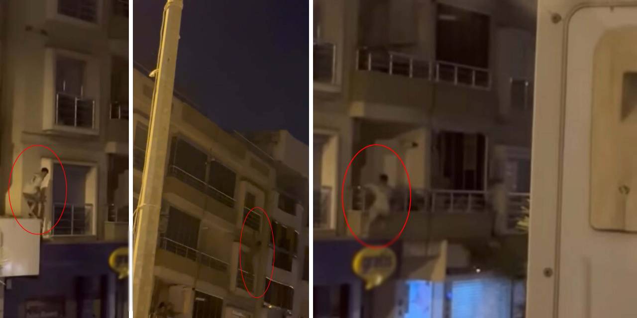 Polisleri gören hırsız, 5 kat tırmanıp çatıdan kaçtı