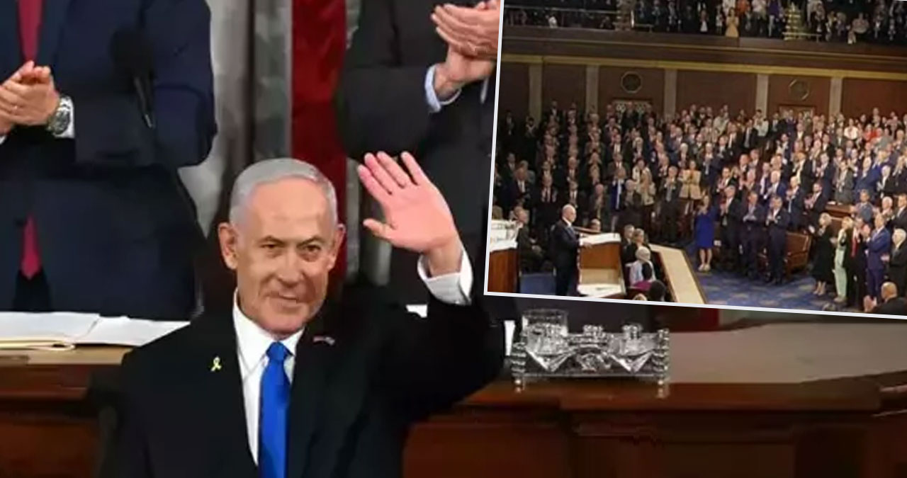 Netanyahu, ABD Kongresi'nde ayakta alkışlandı; Türkiye'den tepkiler peş peşe geldi: 'Yazıklar olsun'