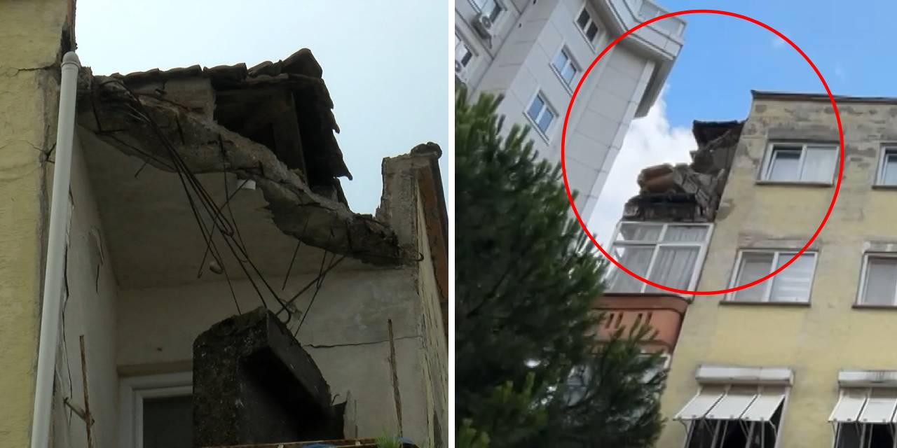Kartal’da 4 katlı binanın çatısı çöktü; bina tahliye edildi