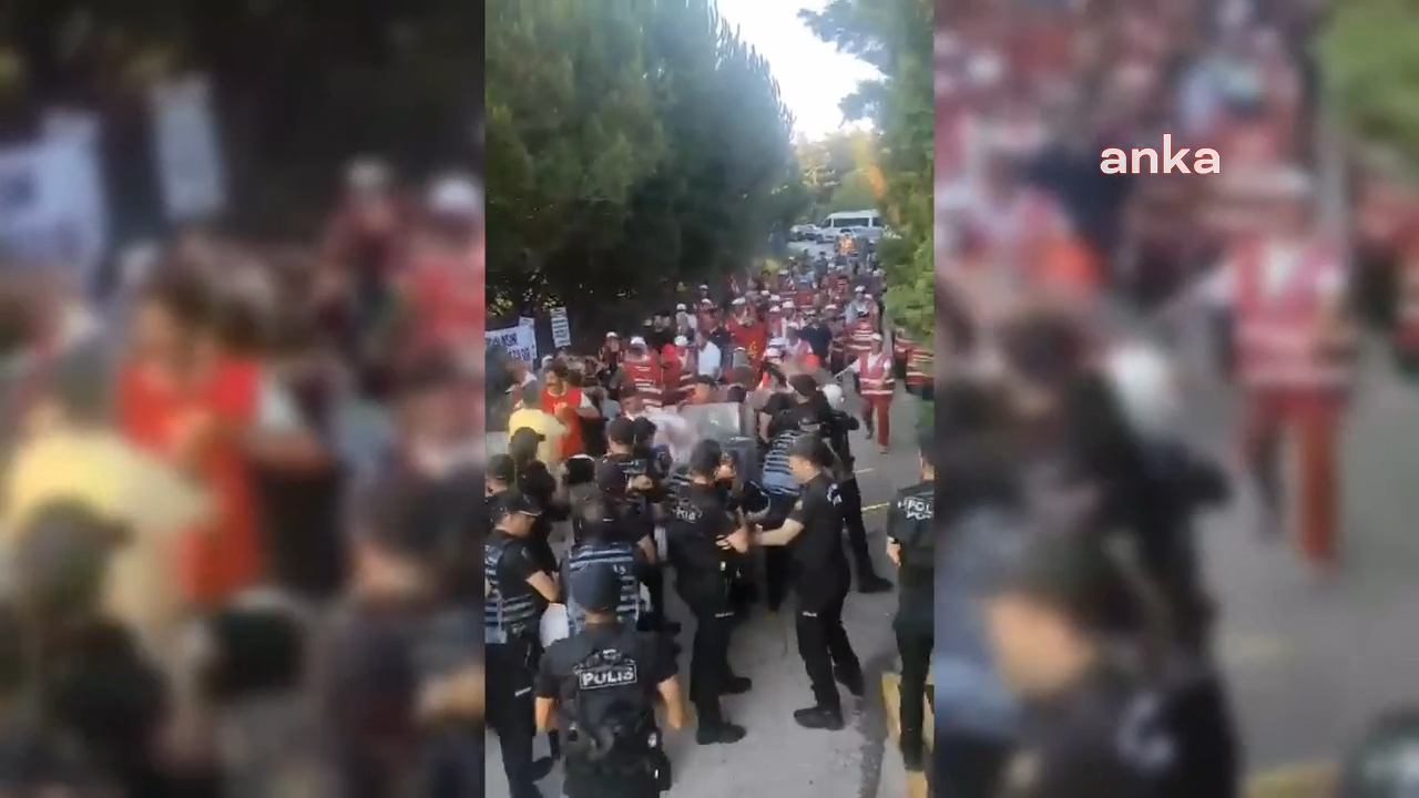 Polonez gıda fabrikasında işten çıkarılan sendikalı işçilerin eylemine polis müdahale etti