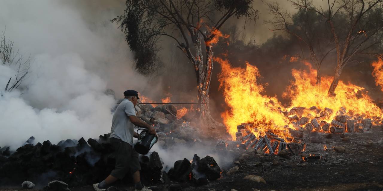 Antalya'daki orman yangınında 65 hektar kül oldu