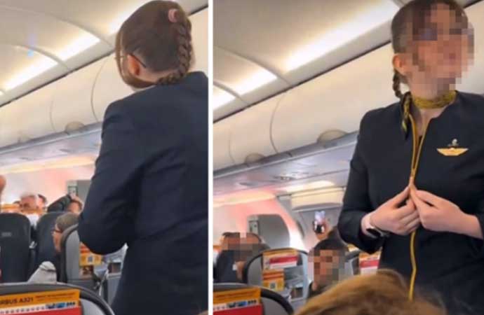 Rötar yapan uçakta yemek verilmeyince yolcular isyan etti