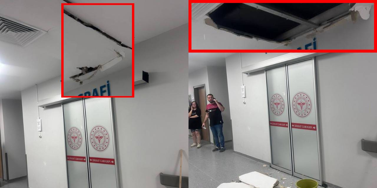 İskenderun Acil Durum Hastanesi’nde tavan çöktü!