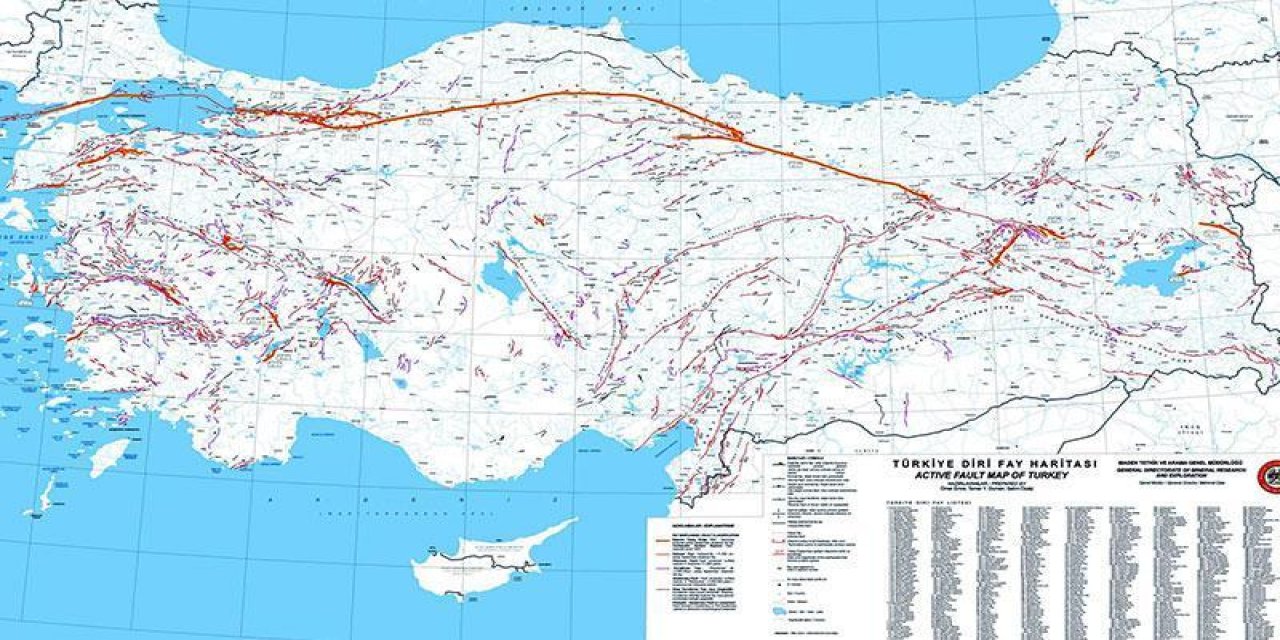 En tehlikeli faylardan biri olan Kuzey Anadolu Fay Hattı üzerinde bulunan iller ve ilçeler