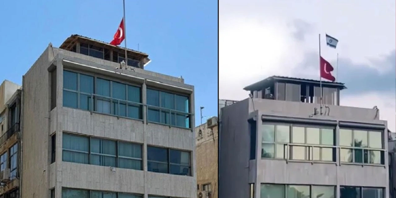İsrail'den Türkiye'ye 'milli yas' karşılığı: Türk büyükelçiliği üzerinde drone uçuruldu