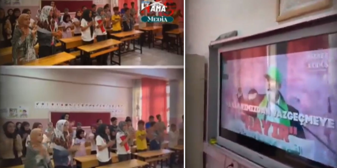 Bingöl'de bir okulda çocuklara Hamas propagandası: Haniye'nin konuşmasını izlettiler