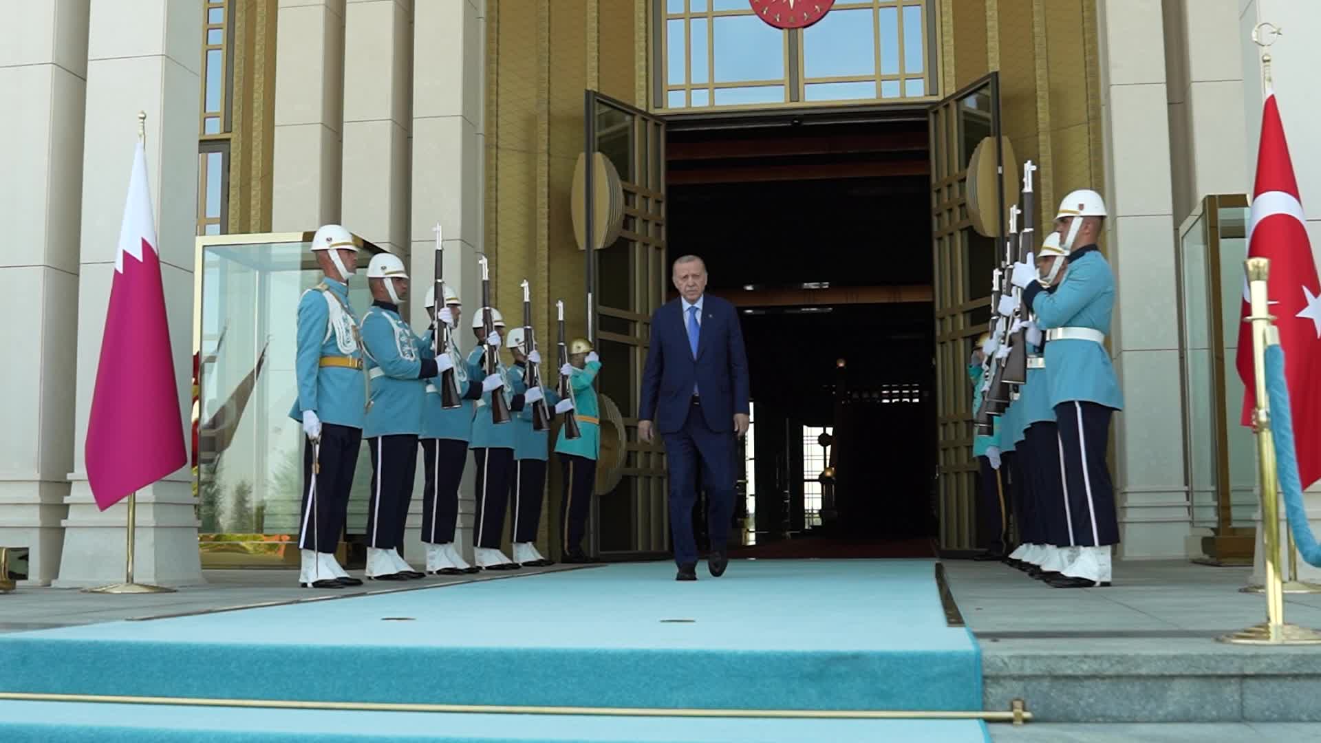 Katar Emiri Al Sani yine Türkiye'de, Erdoğan ile görüştü