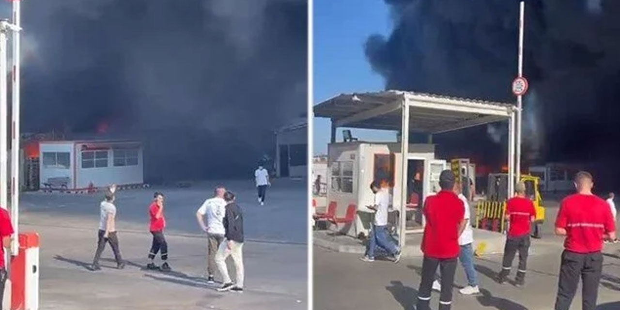 Esenyurt'ta zincir marketin deposunda alevler yükseldi! Dumanlar kilometrelerce uzaklıktan görüldü