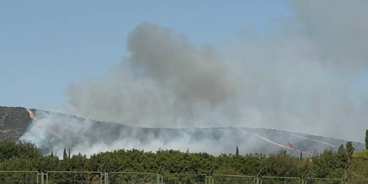Tuzla Piyade Okulu'nda çalılık alanında ortaya çıkan yangın söndürüldü