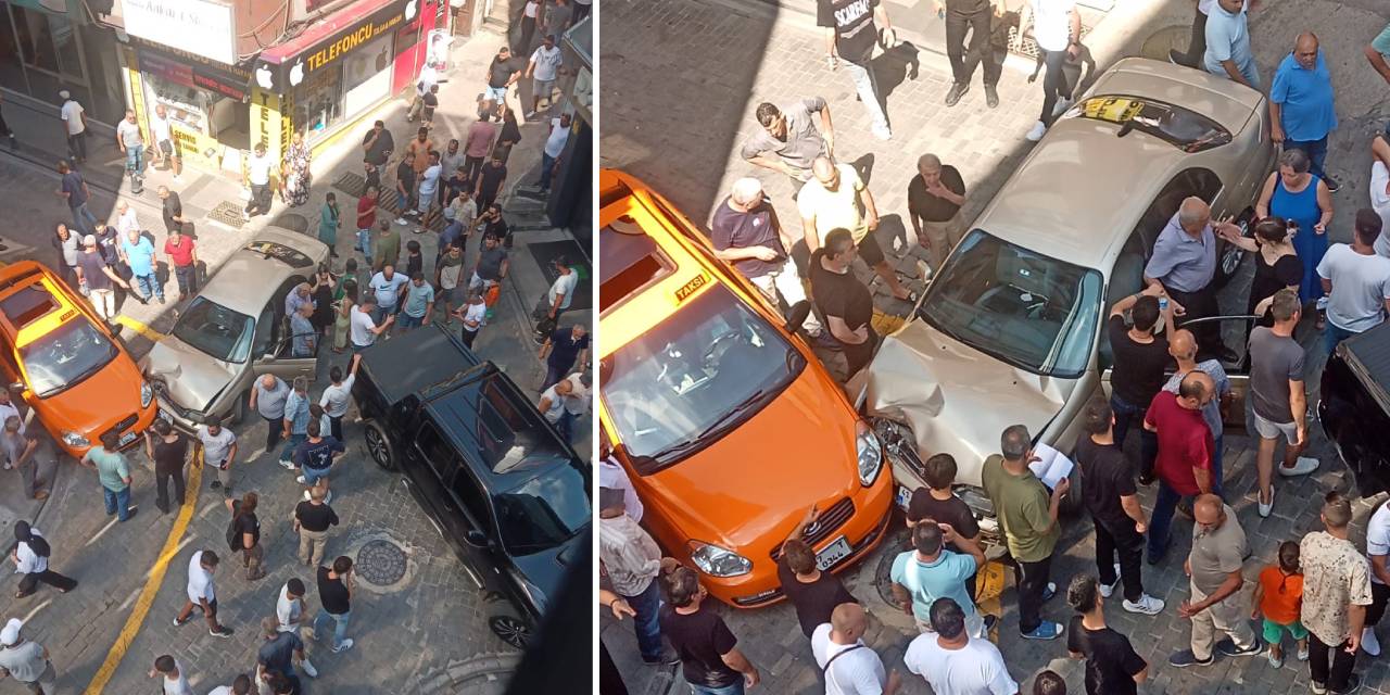 Fenalaşan sürücü, önce yayaya ardından kamyonet ve taksiye çarptı