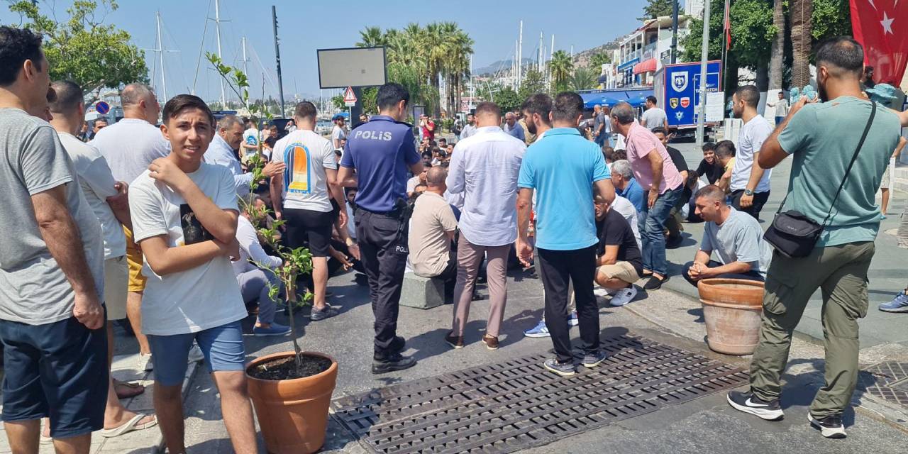 Bodrum'da esnaf, taklit ürün denetimine karşı yolu kapattı