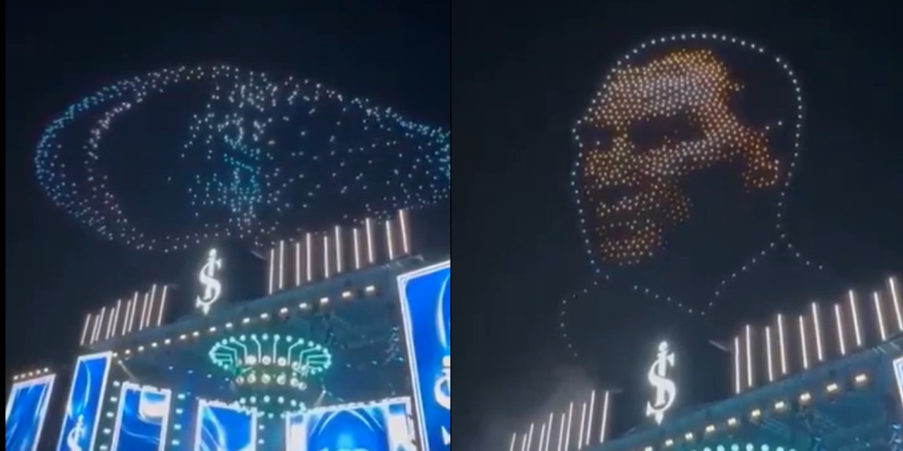 İş Bankası'nın 100. yılı kutlandı: Yüzlerce drone ile Atatürk'ün portesi oluşturuldu