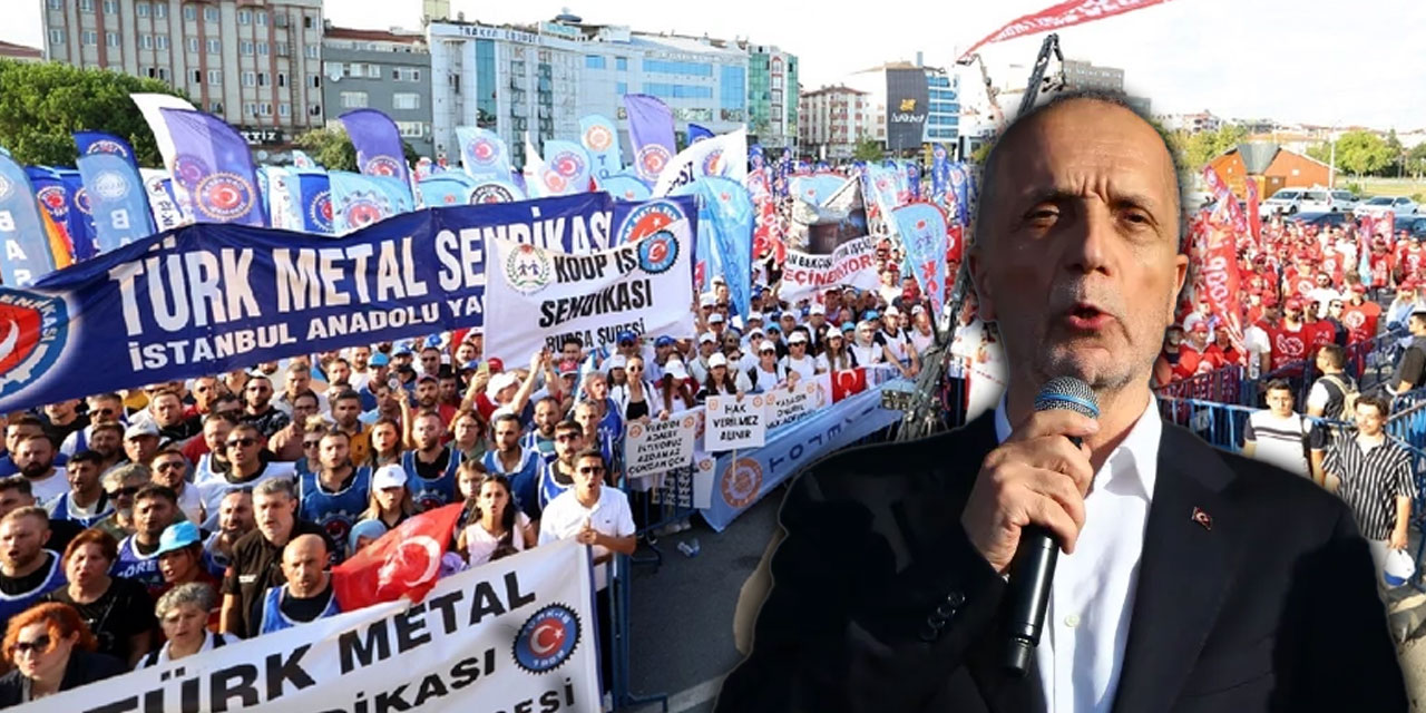 Türk-İş mitinginde Ergün Atalay'a tepki: "Açız aç"