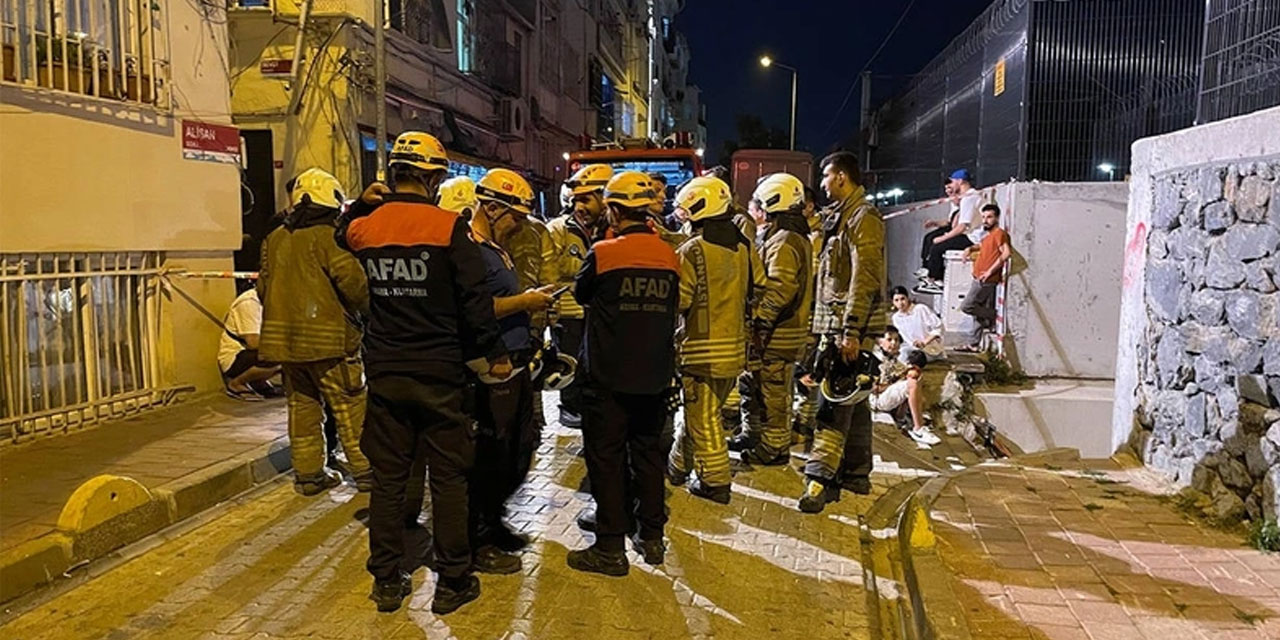 50 yıllık binanın tabanı çöktü: Bir kişi alt kata düştü
