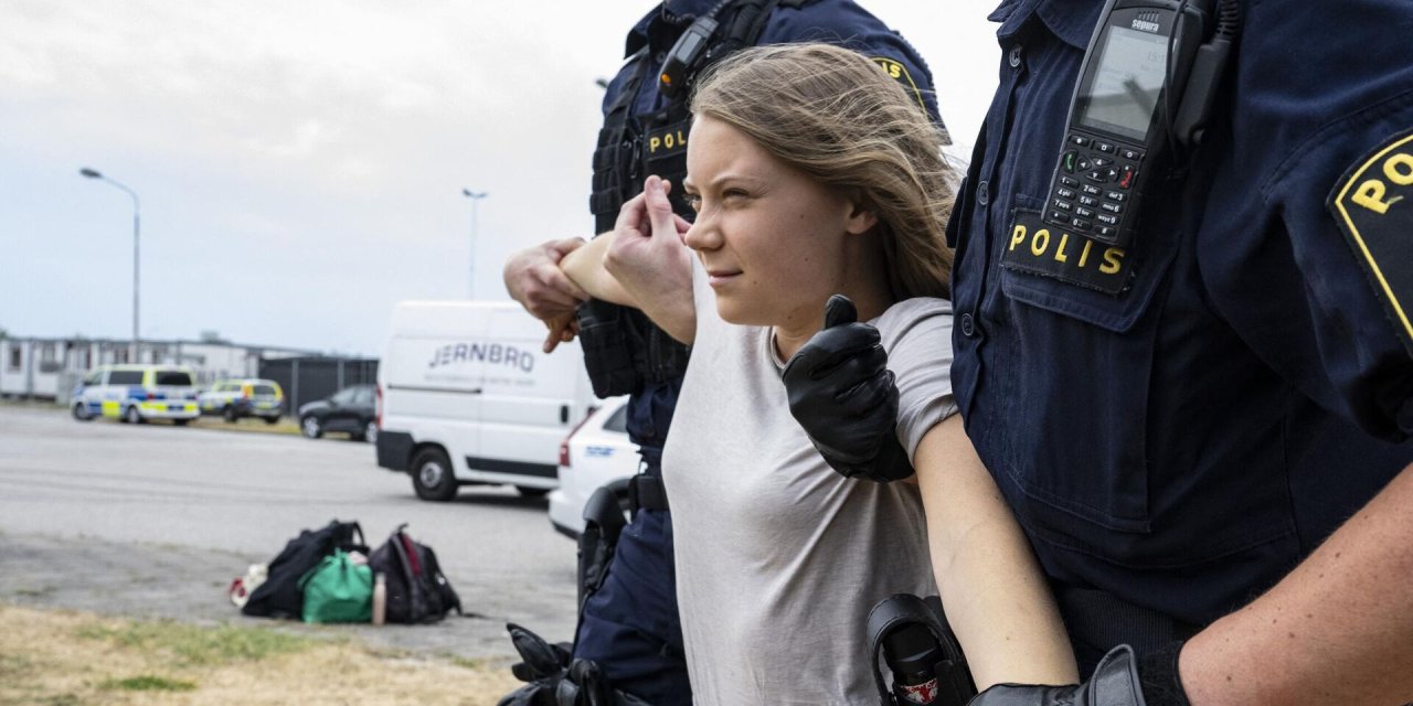 İklim aktivisti Greta Thunberg Filistin protestosunda gözaltına alındı