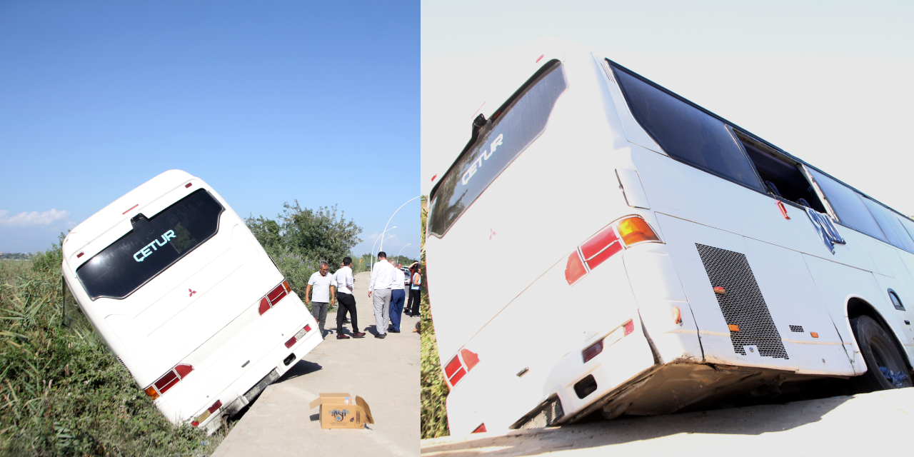 Antalya'da otel servis otobüsü şarampole düştü: 7 Yaralı