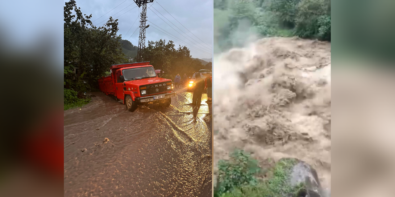 Artvin'de şiddetli sağanak sel ve heyelanlara yol açtı, 32 köy yolu kapandı